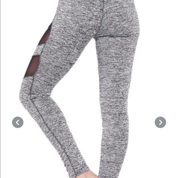 Electric yoga tummy tuck mesh racer legging - Picture 4 of 5